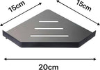 Lavatory Bathroom Corner 304 Stainless Steel Shelf Wall Mount Triangular, Soap Holder,Black