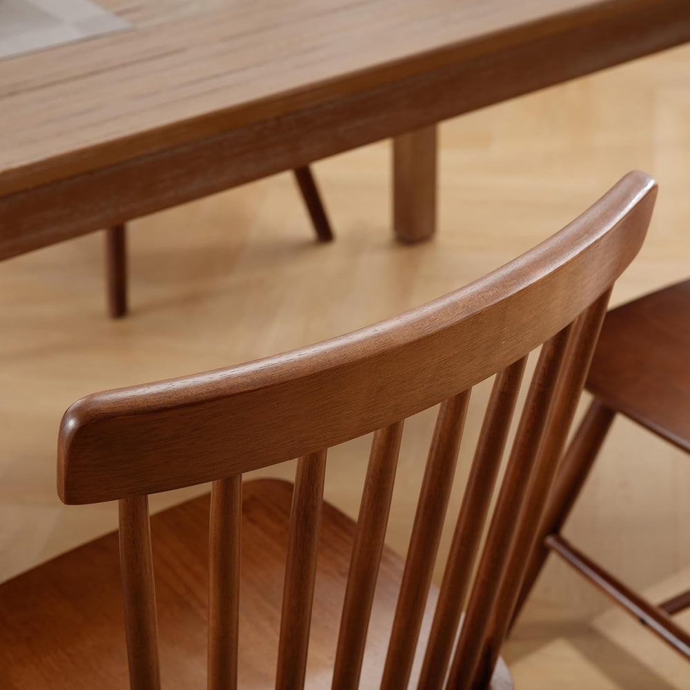 Farmhouse Style Windsor Chairs Set of 4, Vintage Kitchen & Dining Room Ch...