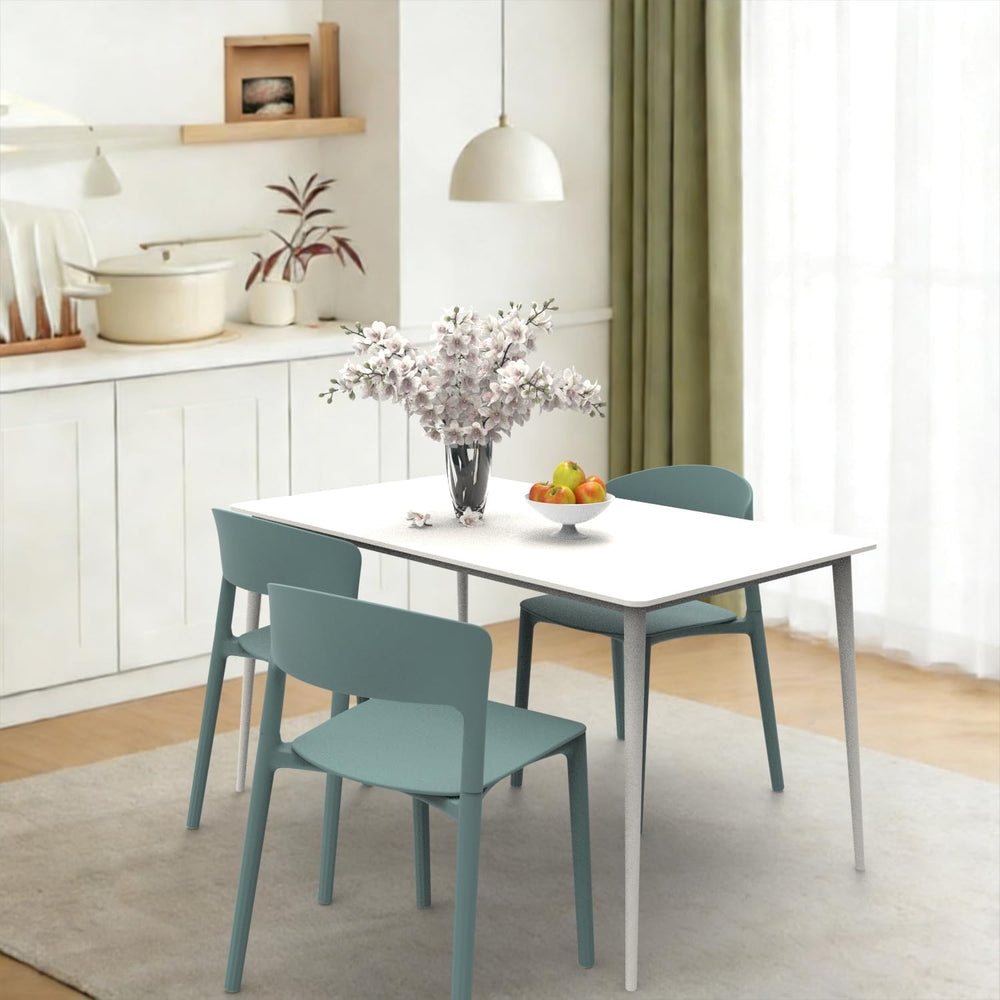 LESHI Plastic Dining Chairs,Modern Dining Chairs Quick Assembly Simple Kitche...