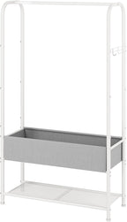 Clothes Garment Coat Rack Drying Clothing Racks Metal Freestanding for Hanging Clothes Portable Closet for Laundry Bedroom White