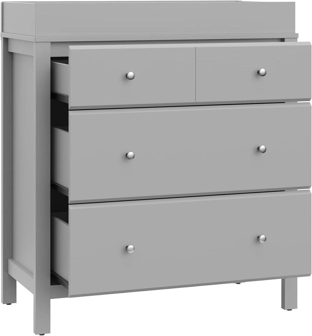 Storkcraft Horizon 3 Drawer Chest with Changing Topper, Pebble Gray