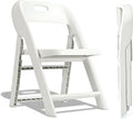 Giggle & Play Kids Folding Chair, 2 Pack - Toddler Beach & Camping Chair | Portable Folding Chairs for Kids & Toddlers, Lightweight for Beach, Camping & Sturdy Backrest, Easy Fold - White
