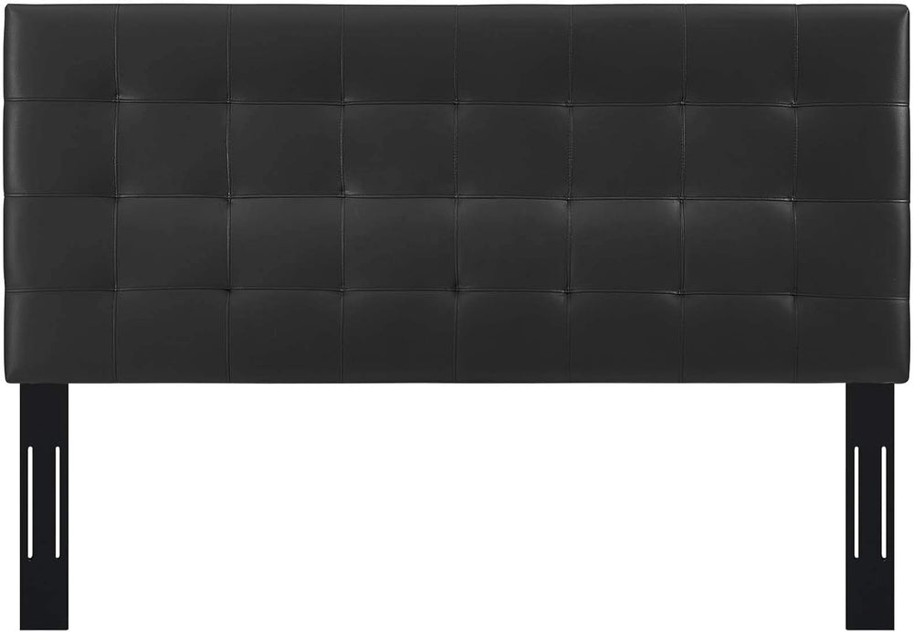 Modway Paisley Upholstered Tufted Faux Leather Full / Queen Headboard Size in...