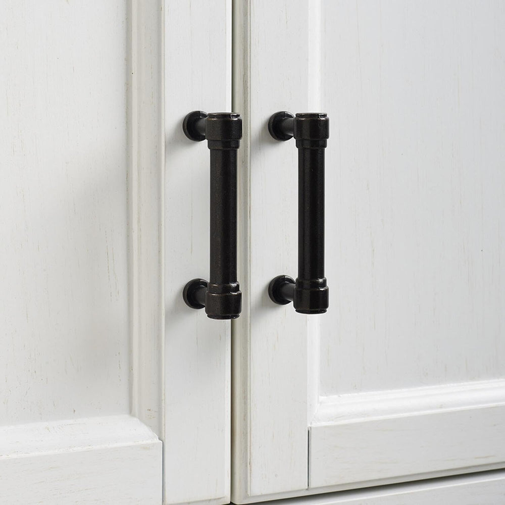 Maykoosh 2-Piece Pantry Set - Distressed White Storage Cabinets - Adjustable ...