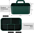 Tiawudi Multipurpose Caddy Organizer, Plastic Caddy with Handle, Stackable Desk Organizer for Stationery, Marker and Pencil, Office Supplies Organizer, Dorm Caddy
