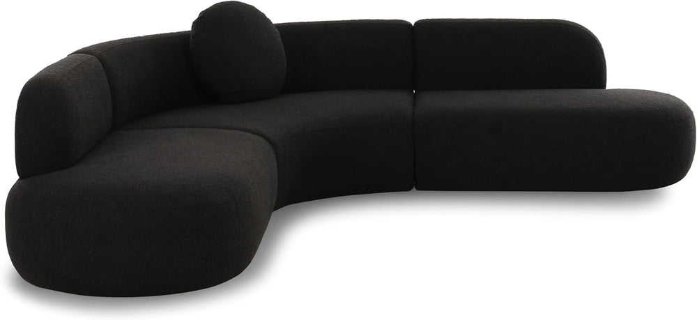 Tov Furniture Broohah Black Boucle Sectional
