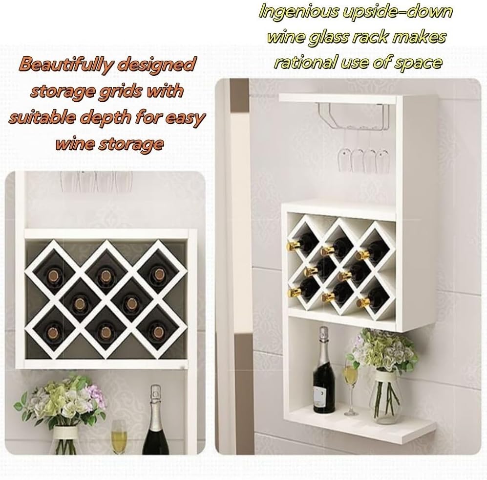 Modern Multifunctional Wine Rack, Practical Multi-Layer Wall Wine Rack, Bar W...
