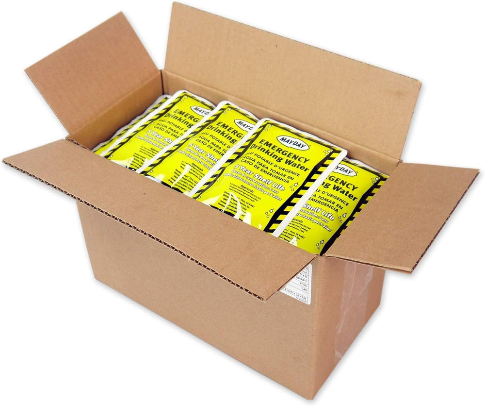 Mayday Emergency Water Pounches Case of 100. Emergency Preparedness, Survival...