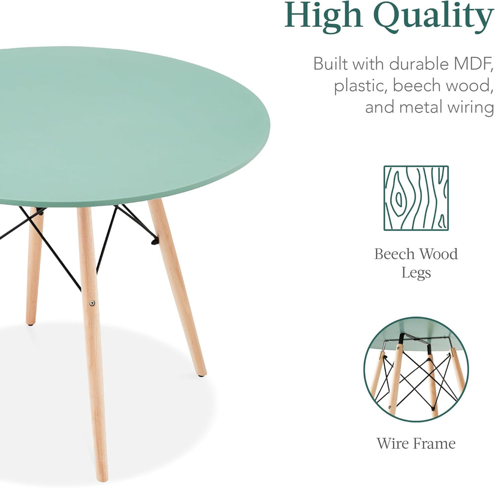 Best Choice Products 5-Piece Dining Set, Compact Mid-Century Modern Table &am...