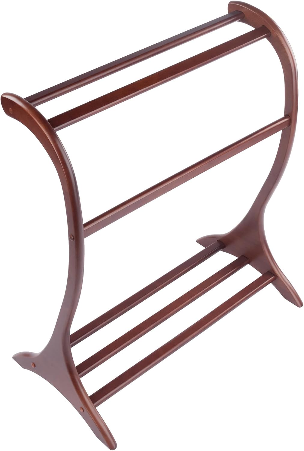 Winsome Bella Blanket Rack in Walnut Finish