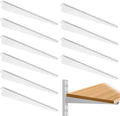 10 Pack 9‑Inch Adjustable Wire Shelf Brackets – Heavy‑Duty Double‑Track Closet & Wall Shelving System Supports（White）
