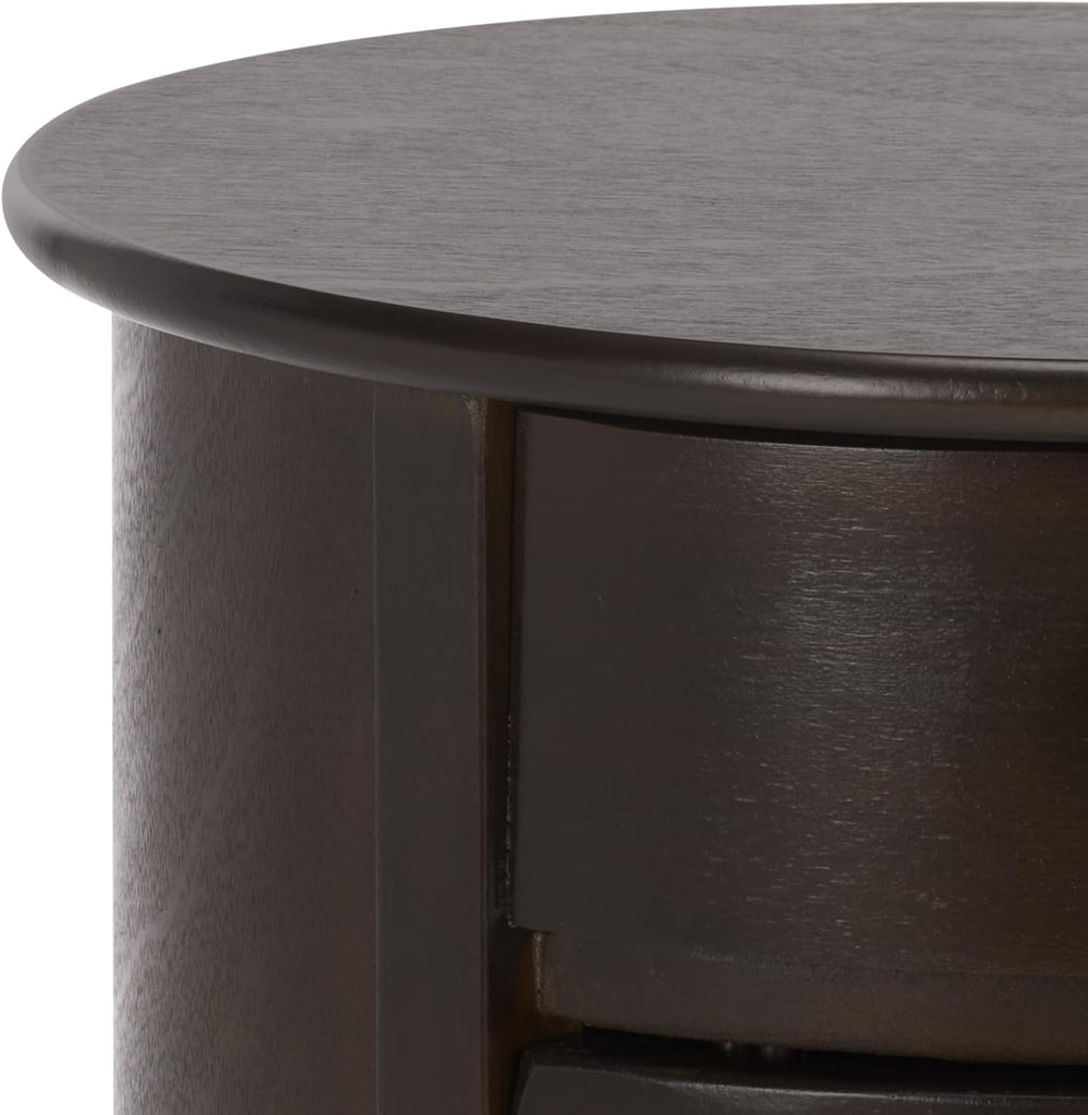 SAFAVIEH Furniture - Tabitha 1-Drawer Accent Table - Dark Chocolate - Solid W...