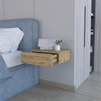 Vienna 1-Drawer Manufactured Wood Floating Nightstand, Macadamia