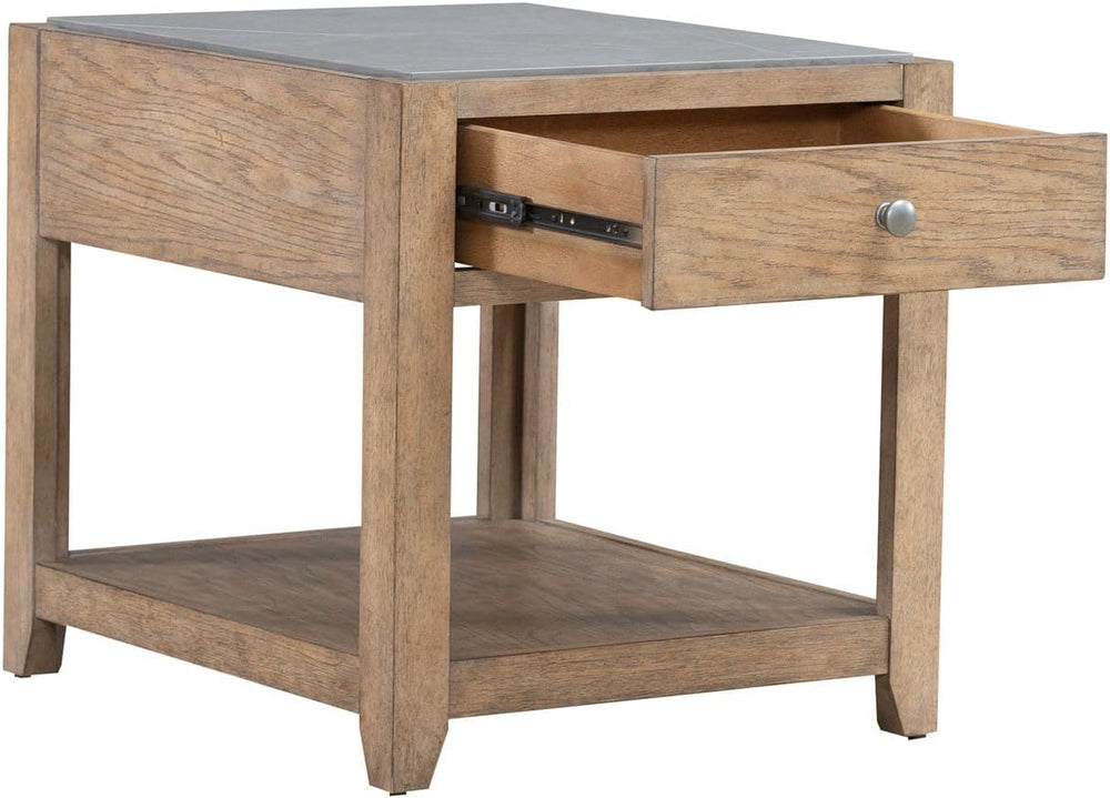 Liberty Furniture Millstone End Table with Unique Tile Top for Living Room - ...