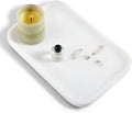 Vanity Tray, 11.8inch Marble Bathroom Tray for Countertop, White Marble Bathroom Dresser, Stone Serving Tray for Kitchen Counter, Storage Organizer for Decor, Perfume, Jewelry