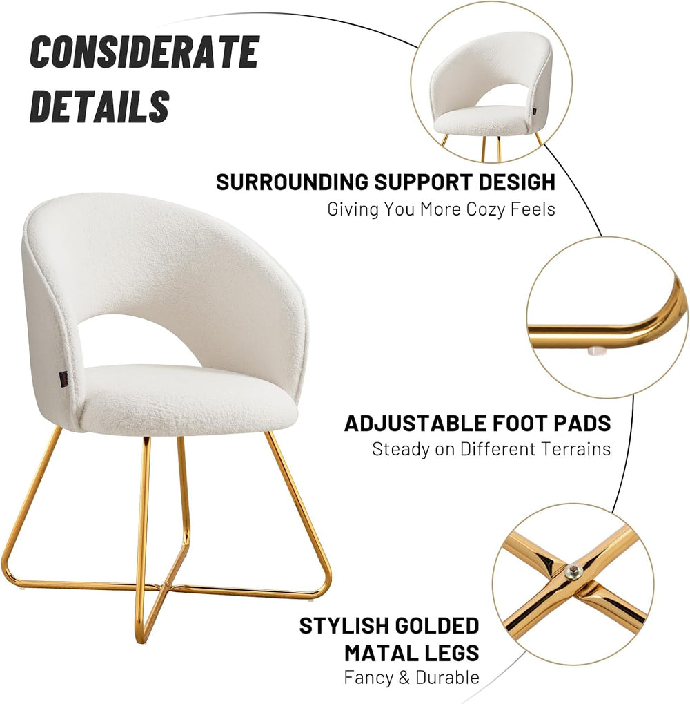 Modern Accent Chair Velvet Comfy Lounge Chairs for Bedroom, Upholstered Barre...