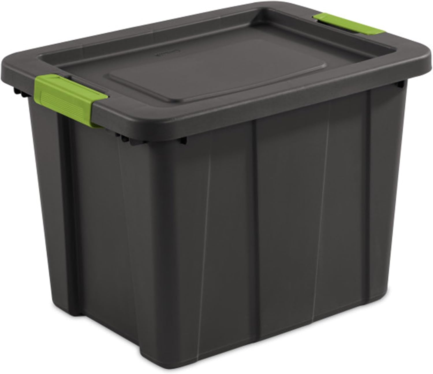 Sterilite 6-Pack Multipurpose Storage Bins with Latching Lids, Heavy Duty Tote Bins, 18 Gallon, Flat Gray – Stackable Plastic Storage Container Tubs