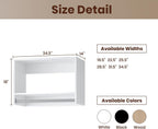 ROOMTEC 34.5" Tall Hanging Closet Unit, Modular Closet System with Hanging Rod, Wardrobe Organizer for Bedroom or Walk-in Closet, Wall Mounted, Customizable Clothes Storage Unit, White