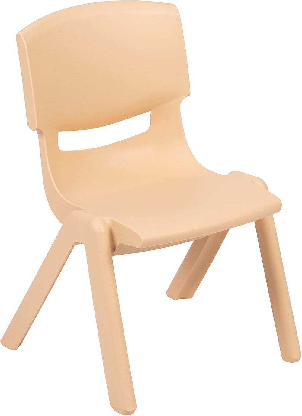 EMMA + OLIVER Natural 47.25x23.5 Activity Table Set with 4 Chairs | Plastic T...