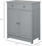Floor Cabinet with 2 Doors, 2 Drawers and Adjustable Shelf, Freestanding Storage Cabinet for Bathroom,for Kitchen Home