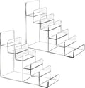 Acrylic Wallet Display Stand Purse Handbag Organizer, Clear Jewelry Riser Display Stand Purse Display Rack, Acrylic Display Shelf for Cosmetic Perfume Jewelry Sunglasses Handbag (2 PCS-6 Tier)