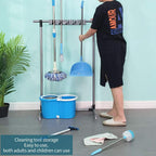 Broom Mop Holder Floor-Mounted mop Rack Cleaning Tool storage for laundry room closet organizer (6racks)