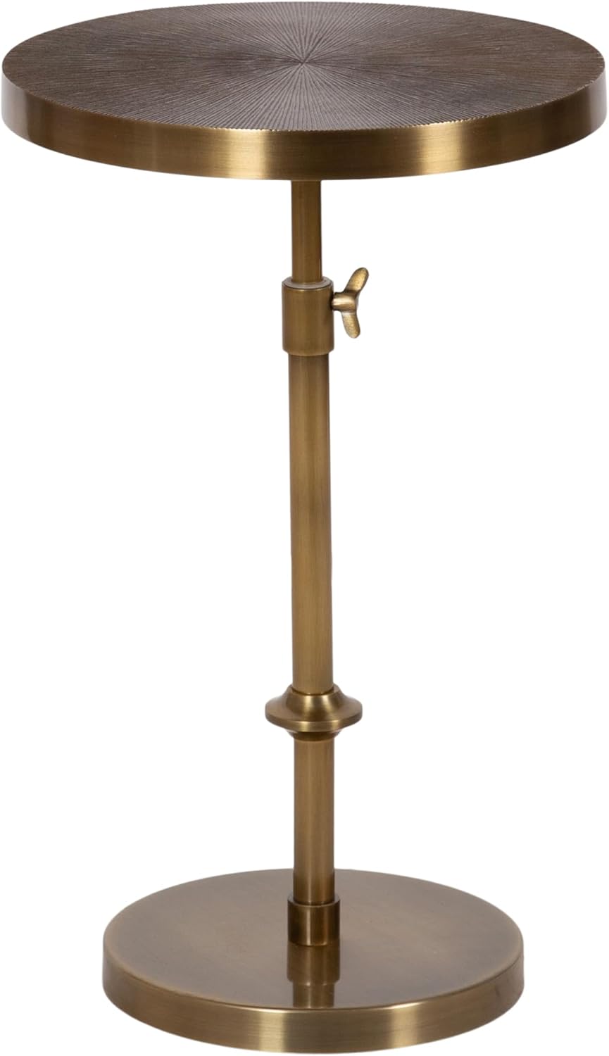 Kate and Laurel Engles Traditional Adjustable-Height Pedestal Side Table; 14 ...