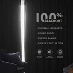 Joydeco Custom 100% Blackout Long Drapes for Bedroom Living Room Blackout Darkening Curtain Thermal Insulated Back tab Rod Pocket 1 Panel(Black,Custom Size)