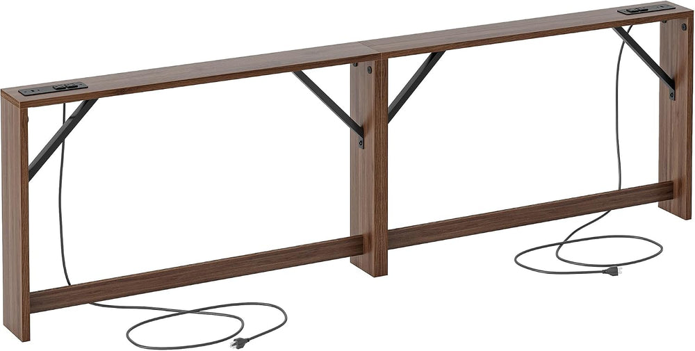 TIQLAB 5.9 Inch Narrow Console Table with Power Outlet,Sofa Table, Total Leng...