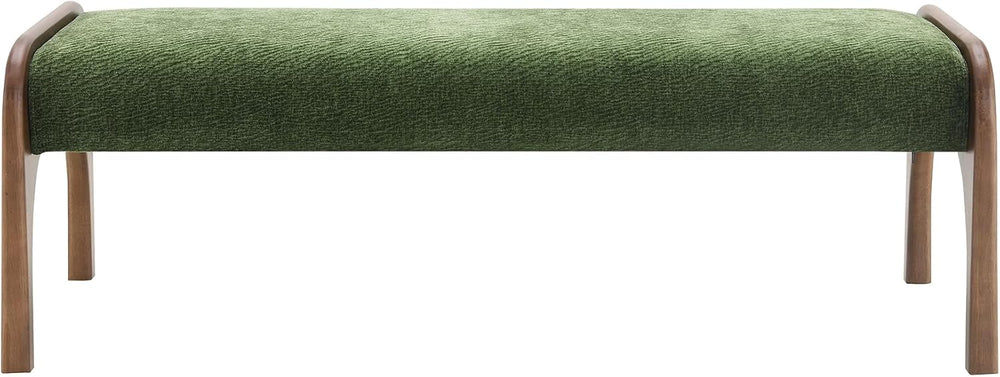 KEIKI 50.25" Upholstered Bed End Bench, Chenille Entryway Bench, Modern ...