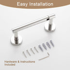 BGL Toilet Paper Holder Mirror Polish Wall Mount, Bathroom Toilet Paper Holder Brushed Nickel SUS 304 Stainless Steel, Double Post Pivoting Toilet Paper Roll Holder for Bathroom RV