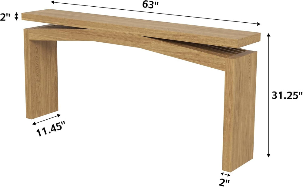 Epecoya Extra Long Console Tables for Living Room, Slim Entryway Table 63 Inc...