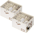 StorageWorks 2-Pack Shoe Storage Box for Closet, Sandal Organizer, Beige | Up to 32 Pairs, 12 Shoe Slots Each, Fixed Compartments, Clear Lid, Label Window, Side Mesh Pocket, Fits Flats & Low-Tops