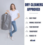 Plasticplace Clear Garment Bags, Protect Clothes from Dust, Dirt, Wrinkles, & Damage, Perfect for Dresses, Dry Cleaning, Storage, & Travel - Zippered, Made in USA 240 Count, 72" X 21" X 7"