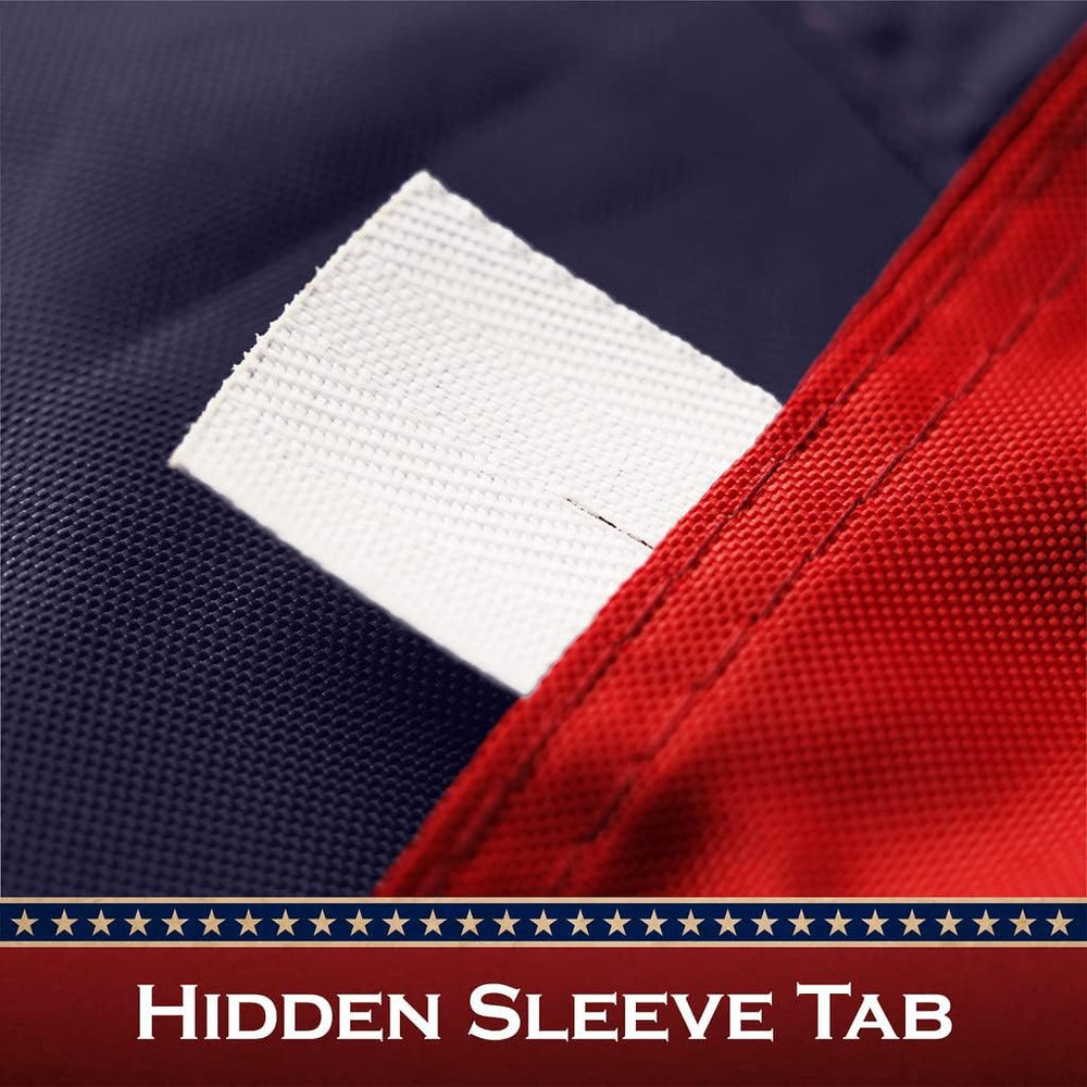 G128 Betsy Ross Tea-Stained Flag | 3x5 Ft | Pole Sleeve Embroidered 420D Poly...