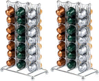 Restaurantware Restpresso 6.5 x 3.7 x 10.4 Inch Coffee Capsule Holder 1 Durable Pod Stand - Holds 42 Nespresso Capsules 4 Raised Legs Iron Espresso Pod Organizer Pods Not Included (Pack of 2)