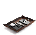 Main Street Forge Leather Valet Tray for Men – Rustic EDC Organizer for Keys, Phone & Wallet – Made in USA – Bootlegger Brown