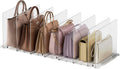 Purse Organizer for Closet Organizers and Storage, Adjustable Clear Shelf Dividers for Purse Organizer, Closet Shelf Storage Suitable for Bookshelf Dividers, Bedroom, Offices(2Set-Small)