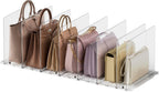 Purse Organizer for Closet Organizers and Storage, Adjustable Clear Shelf Dividers for Purse Organizer, Closet Shelf Storage Suitable for Bookshelf Dividers, Bedroom, Offices(2Set-Small)