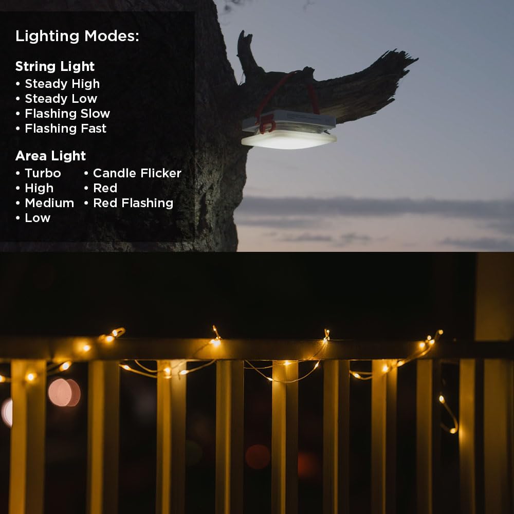 LuminAID Solar String LED Lights with Phone Charger, 32 ft