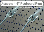 Wall Control 30-WRK-400WB Standard Workbench Metal Pegboard Tool Organizer,White/Black