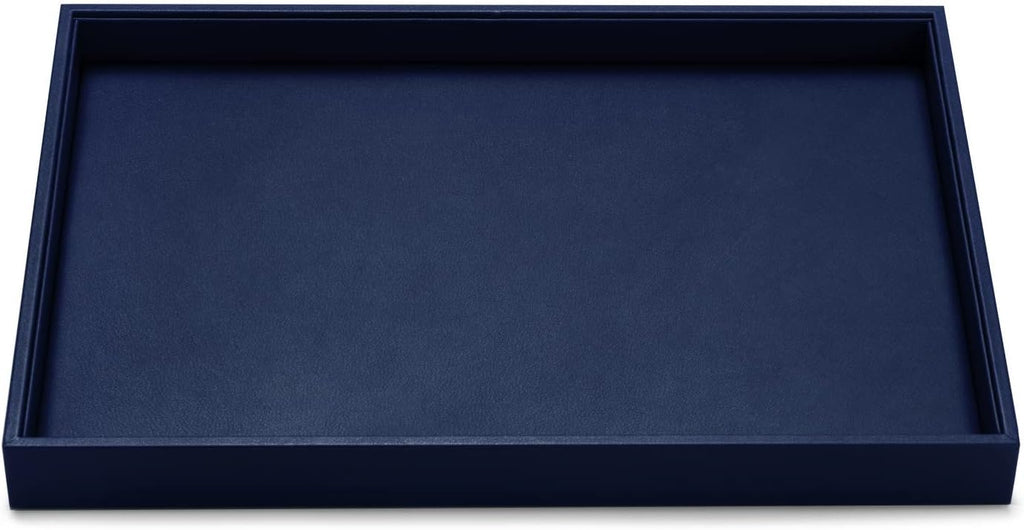 Oirlv Elegant Blue Jewelry Display Tray Stackable Jewelry Trays Jewelry Drawer Organizer Rings Earrings Necklace Storage