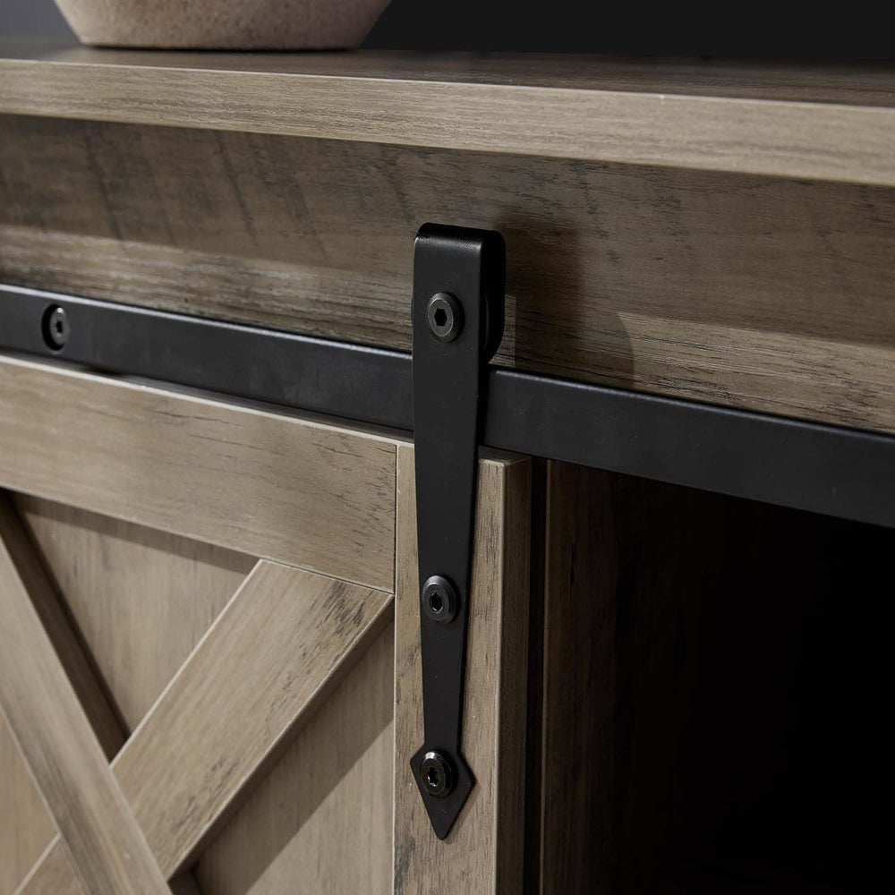 Grey Farmhouse Entryway Table, Rustic Hallway Table with Storage Shelf, Sofa ...