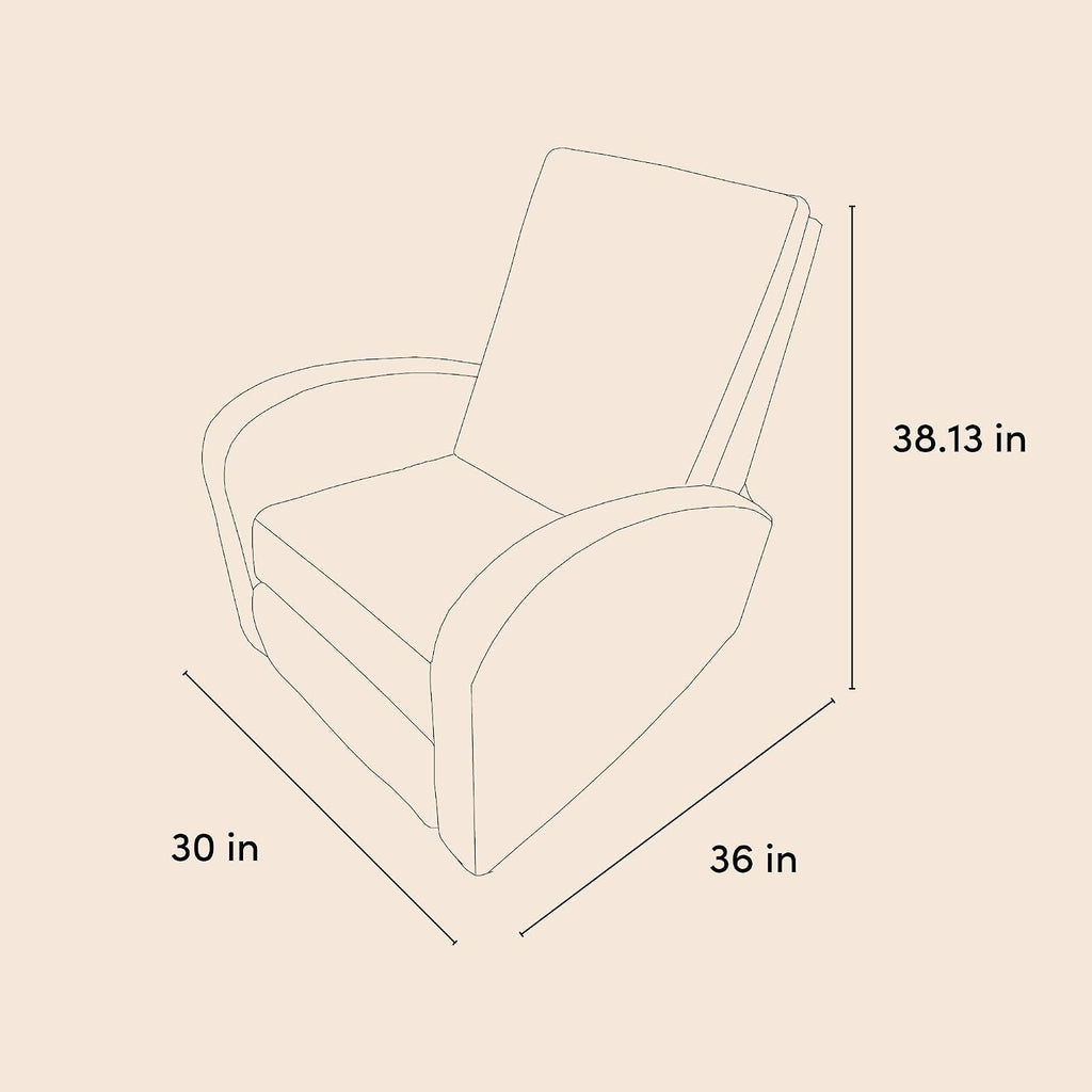 Storkcraft Santa Monica Power Recliner Swivel Glider, Dune Basketweave | Effortless Electronic Power Recline, USB-A & USB-C Charger