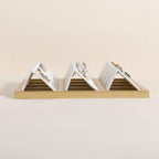 GemeShou Golden coated earring display stand for selling, velvet stud earring holder for jewelry display, Jewlery earring storage organizer tray, studs holder jewelry organizer【Earring holder-white】