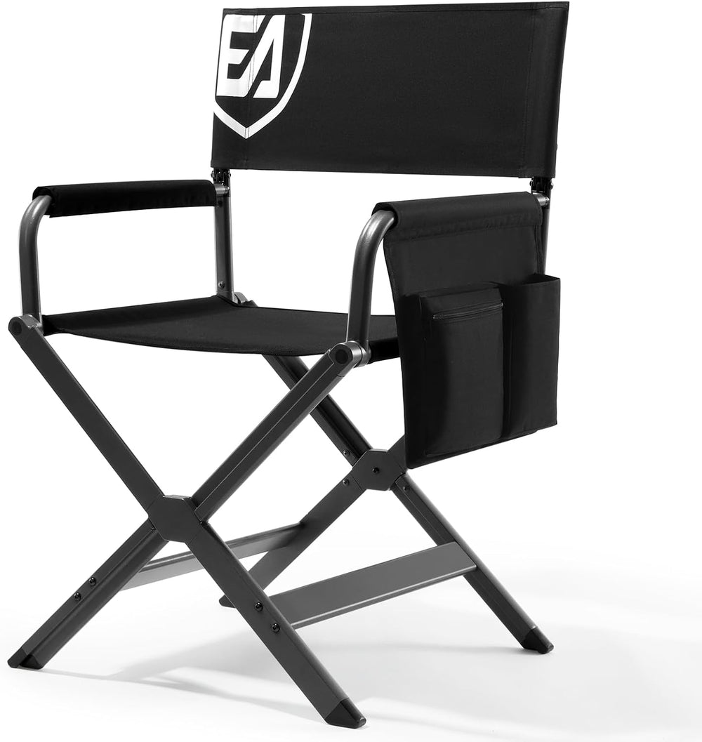 EVER ADVANCED Aluminum Lightweight Directors Chair Foldable, Folding Studio M...