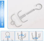 4Pcs Belt Hanger, Tie Hanger, Belt Organizer for Closet, 360°Rotating Portable, Space Saving Closet Organizers, Storage for Bra, Tank Top, Scarf, Purse,Kitchenware, Bath Products (Gray)