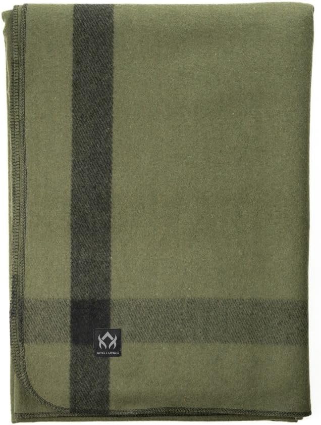 Arcturus Rainier Wool Blanket - 4.5lbs Warm, Heavy, Washable, Large | Great f...