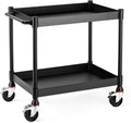 MightyHaul 18" Heavy-Duty Utility Cart with 2 Reversible Shelves, 1,200 lb Capacity, Heavy-Duty Casters for Industrial Use