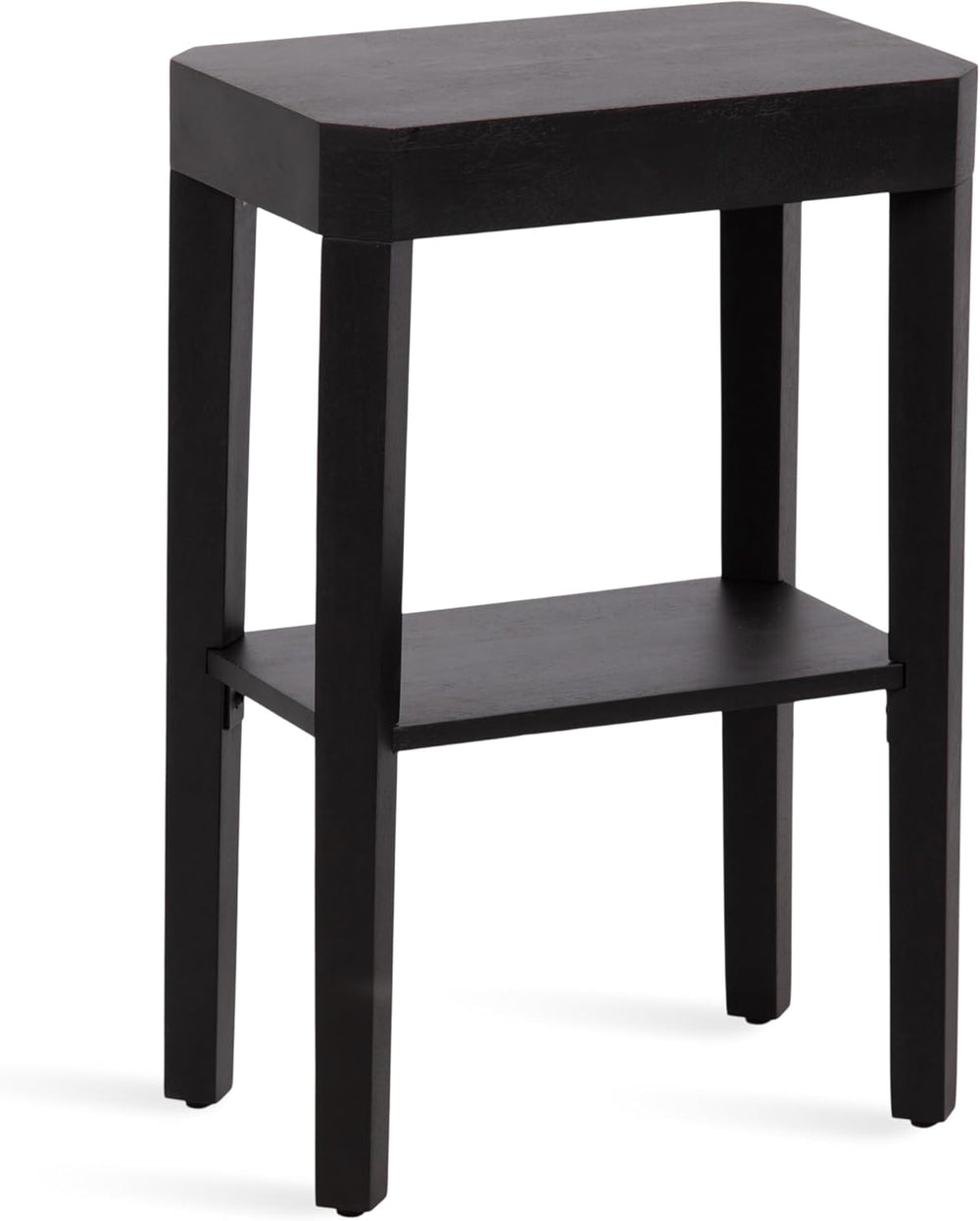 Kate and Laurel Talcott Modern Rectangle Wood Side Table, 16 x 10 x 25, Black...